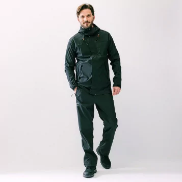 Pack veste imperméable Strouanne et pantalon de pluie Souville noir