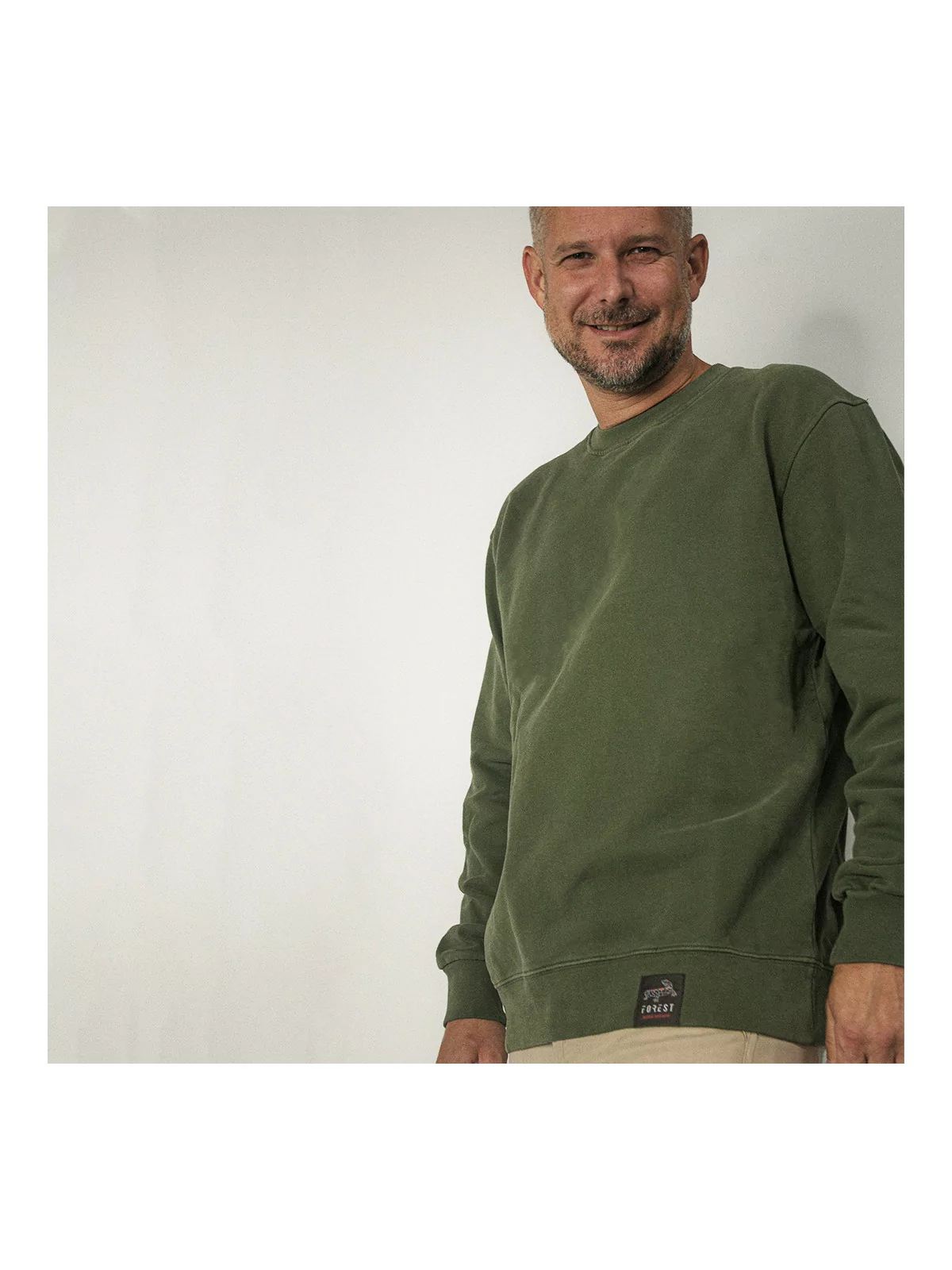 Sweat shirt coton biologique finition carbone touche doux