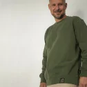 Sweat shirt coton biologique finition carbone touche doux