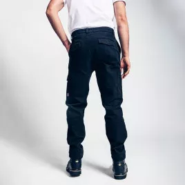 Pantalon de travail noir, 100% coton biologique. Pro et looké.