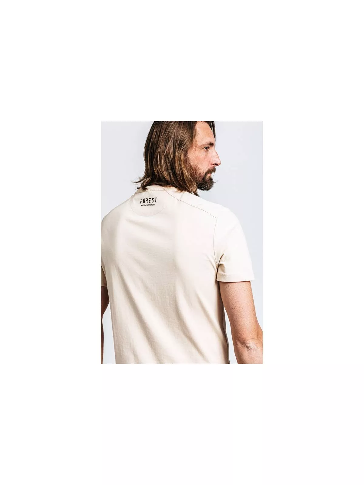 T-shirt de travail manches courtes marqués ''Forest Natural Workwear'' sand
