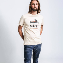 T-shirt de travail manches courtes marqués ''Forest Natural Workwear'' sand