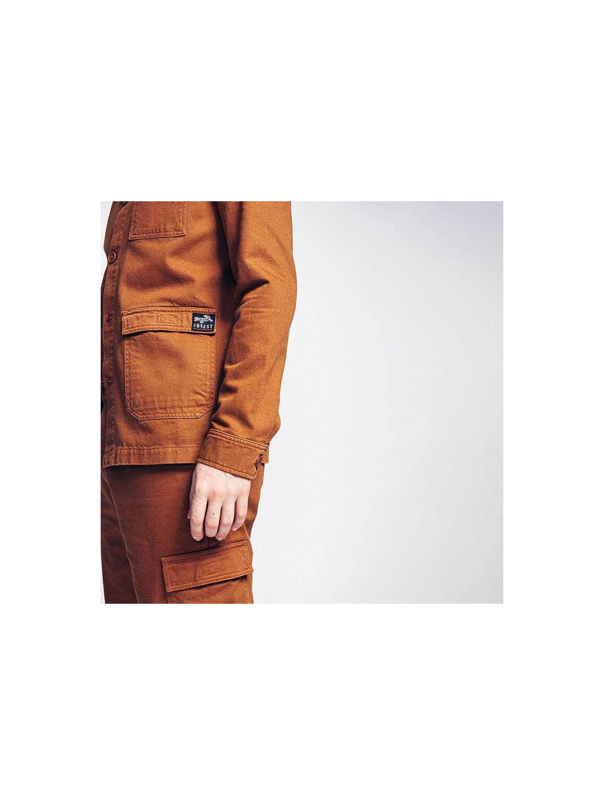 Veste de travail camel vintage en coton biologique