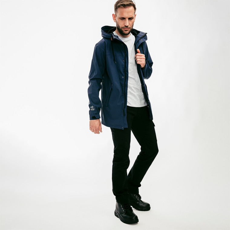 Veste de pluie unisexe en matière recyclée Strouanne Veste de pluie unisexe en matière recyclée Strouanne