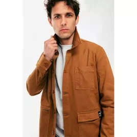 Veste de travail camel vintage en coton biologique